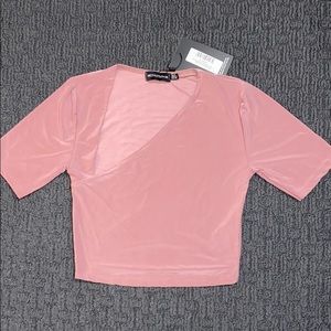 Asymmetrical Cut Cropped Top